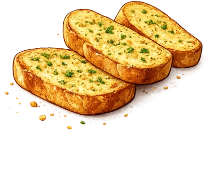 Veg meal garlic bread